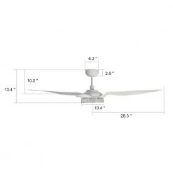 Icebreaker 56 in. Indoor/Outdoor White Smart Ceiling Fan, Dimmable LED Light and Remote, Works w/ Alexa/Google Home/Siri by CARRO 11 Icebreaker 56 in. Indoor/Outdoor White Smart Ceiling Fan, Dimmable LED Light and Remote, Works w/ Alexa/Google Home/Siri by CARRO -Decor Therapy Shop white carro ceiling fans with lights s563f l13 w1 1 66 1000