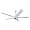 Explorer 56 in. Indoor/Outdoor White Smart Ceiling Fan, Dimmable LED Light and Remote, Works with Alexa/Google Home/Siri by CARRO -Decor Therapy Shop white carro ceiling fans with lights s565s l13 w7 1 64 1000