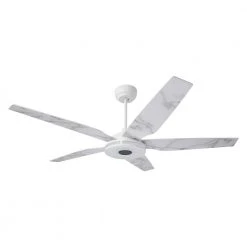 Explorer 56 in. Indoor/Outdoor White Smart Ceiling Fan, Dimmable LED Light and Remote, Works with Alexa/Google Home/Siri by CARRO