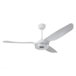 Icebreaker 60 in. Indoor/Outdoor White Smart Ceiling Fan, Dimmable LED Light and Remote, Works w/ Alexa/Google Home/Siri by CARRO