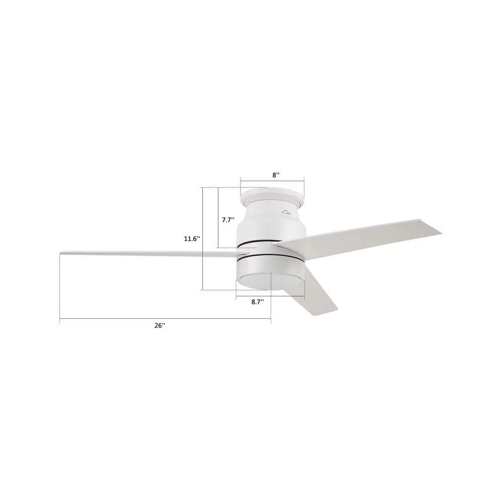 Ranger 52 in. Integrated LED Indoor White Smart Ceiling Fan with Light Kit and Wall Control, Works w/Alexa/Google Home by CARRO 5 Ranger 52 in. Integrated LED Indoor White Smart Ceiling Fan with Light Kit and Wall Control, Works w/Alexa/Google Home by CARRO - Image 3