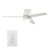 Ranger 52 in. Integrated LED Indoor White Smart Ceiling Fan with Light Kit and Wall Control, Works w/Alexa/Google Home by CARRO -Decor Therapy Shop white carro ceiling fans with lights wgs 523b l11 w1 1 64 1000