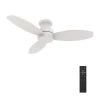 Trendsetter 48 in. Indoor White 10-Speed DC Motor Flush Mount Ceiling Fan with Remote Control by CARRO 2 Trendsetter 48 in. Indoor White 10-Speed DC Motor Flush Mount Ceiling Fan with Remote Control by CARRO -Decor Therapy Shop white carro ceiling fans without lights hc483q n10 w1 1 fm 64 1000