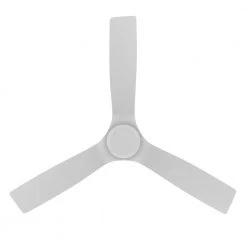 Striver 52 in. Indoor White 10-Speed DC Motor Flush Mount Ceiling Fan with Remote Control by CARRO -Decor Therapy Shop white carro ceiling fans without lights hc523p n10 w1 1 fm 1f 1000