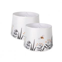 Nature Collection Limited Edition Round Empire Shape 12 in. x 10 in. x 8 in. Bumble Bee Lamp Shade (2-Pack) by CARRO