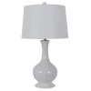 Traverse 27 in. White Fluted Table Lamp with Linen Shade by Decor Therapy -Decor Therapy Shop white decor therapy table lamps tl21313 64 1000