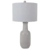 27.50 White Ceramic Table Lamp with White Shade by Decor Therapy -Decor Therapy Shop white decor therapy table lamps tl22357 64 1000