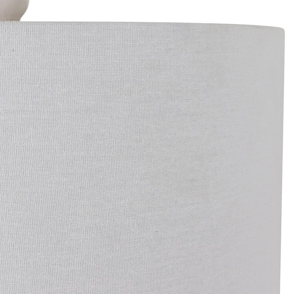 27.50 White Ceramic Table Lamp with White Shade by Decor Therapy 5 27.50 White Ceramic Table Lamp with White Shade by Decor Therapy - Image 3