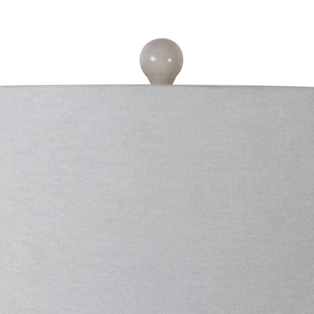 27.50 White Ceramic Table Lamp with White Shade by Decor Therapy 12 27.50 White Ceramic Table Lamp with White Shade by Decor Therapy - Image 10
