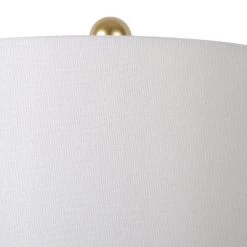 24 .5 in. Tara White Ceramic Table Lamp with Shiny Gold Neck by Decor Therapy -Decor Therapy Shop white gold decor therapy table lamps tl23914 4f 1000