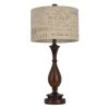 Script 29.25 in Brown Table Lamp with Linen Shade by Decor Therapy 2 Script 29.25 in Brown Table Lamp with Linen Shade by Decor Therapy -Decor Therapy Shop wood tone finish decor therapy table lamps tl7927 64 1000