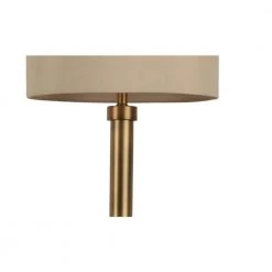 Blythe 61.5 in. Brass Floor Lamp with Faux Silk Shade by Decor Therapy -Decor Therapy Shop zadar brass decor therapy floor lamps pl1776 1f 1000